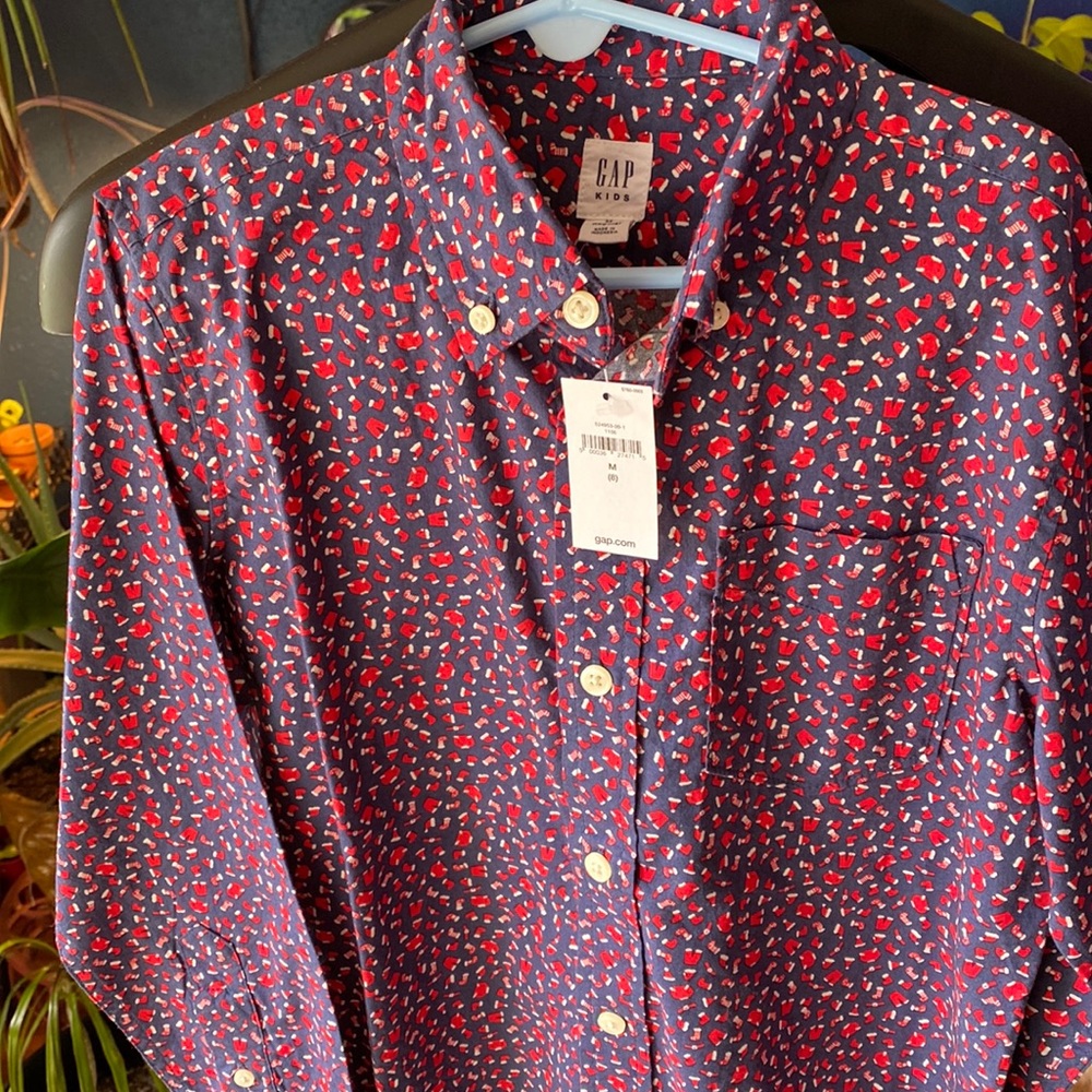 Santa Button Down - Picture 2 of 7